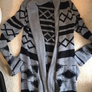 Aztec print cardigan